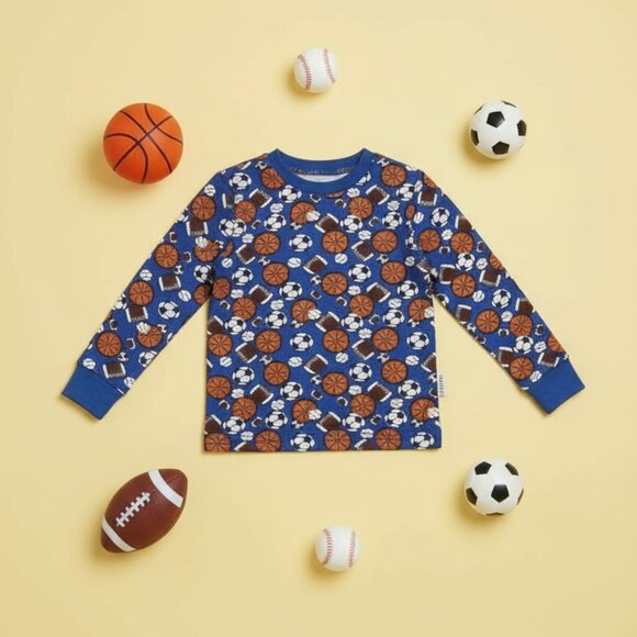 Blue Sports Ball Kids Pajama Bottom – Cozy and Playful Nightwear - Picture 3 of 4